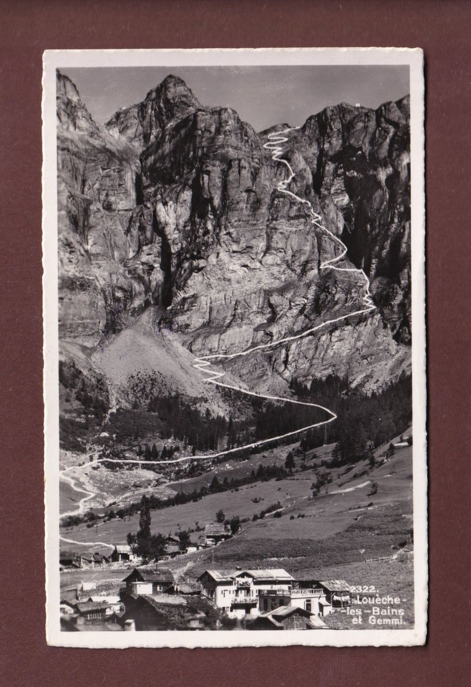 Cartoline postali: LOECHE-LES-BAINS - Gemmi – Usato da Pully venduto da nicecards-shop