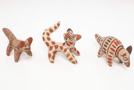3 Tierfiguren aus Peru, Keramik