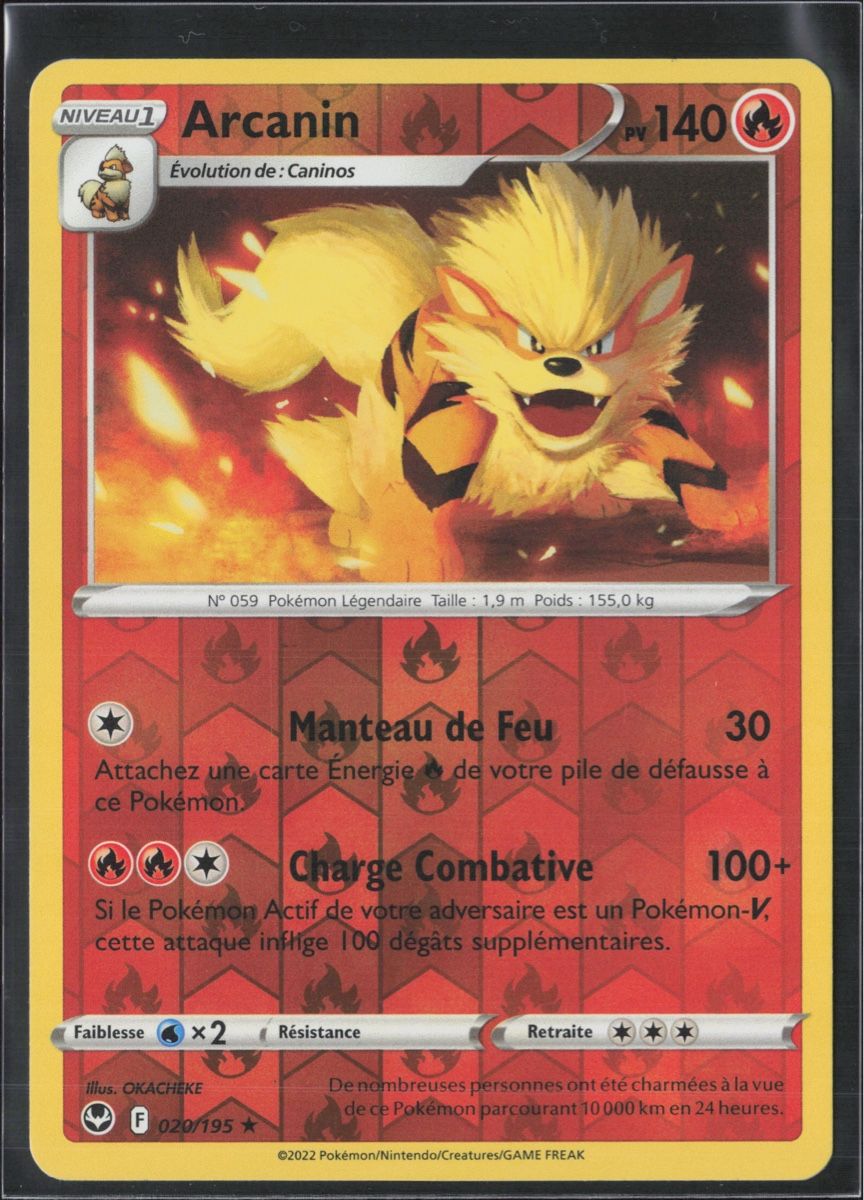 Pokémon Carte collezionabili: POKÉMON / Arcanin / Silver Tempest / Reverse 🇫🇷 – Usato da Herzogenbuchsee venduto da TCG-High-Quality