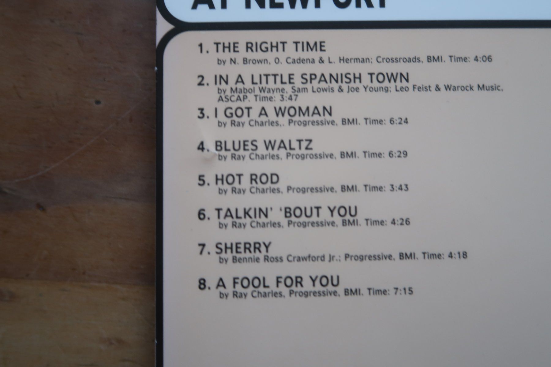CDs: RAY CHARLES - AT NEWPORT -  CD – Gebraucht aus Basel von Patiscat 2