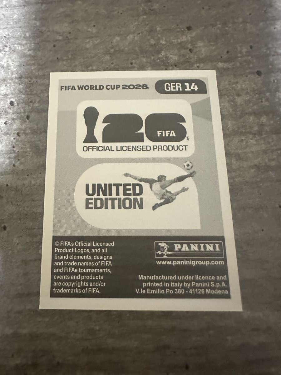 Panini Sammelbilder & Trading cards: GER 14 , FIFA WORLD CUP 2026 PANINI  – Neu (gemäss Beschreibung) aus Frauenfeld von 1PegPeg1 1