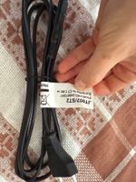 Neuwertiges Stromkabel JT007/ST2 Europlug C7 1.8m, Schwarz