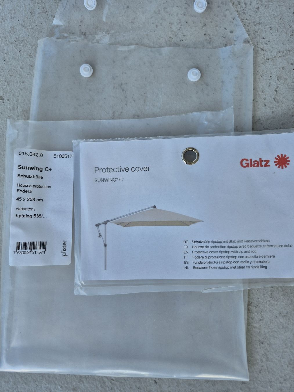 Glatz Sonnenschirme: Sonnenschirm Hülle Glatz (SUNWING C+) – Neu (gemäss Beschreibung) aus Elgg von sertus 1