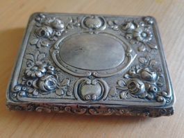 Antik Silber Dose 800 Innenvergoldung Historismus Jugendstil