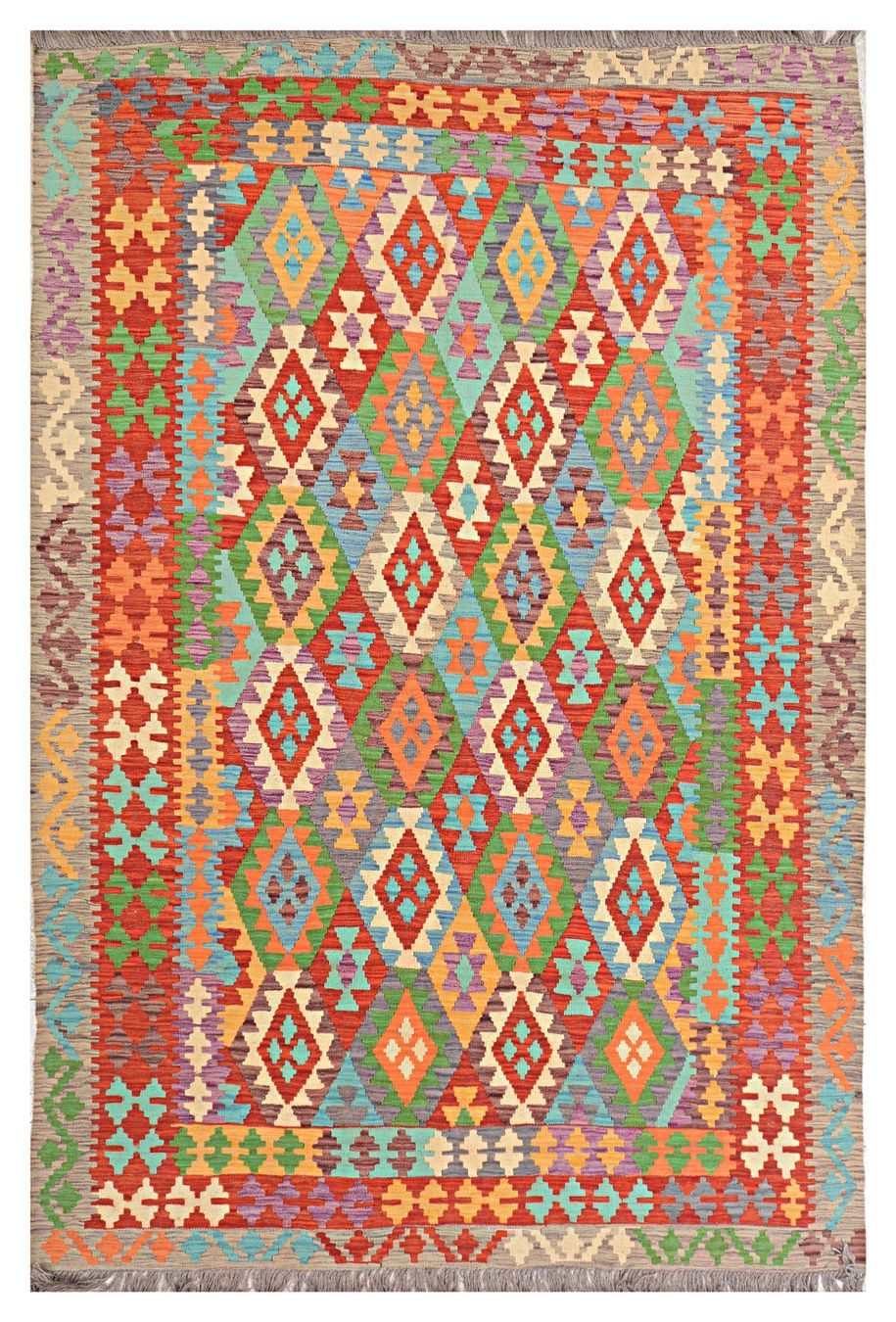 Kelim Tappeti: Oriente Kelim Teppich 200x300 cm – Nuovo e nell'imballaggio originale da Lahore venduto da Fairways79