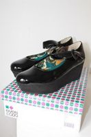 Chaussures/Ballerines vernis compensées style gothique, NEUF