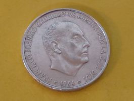 Spanien 100 Pesetas 1966 (66) Silber