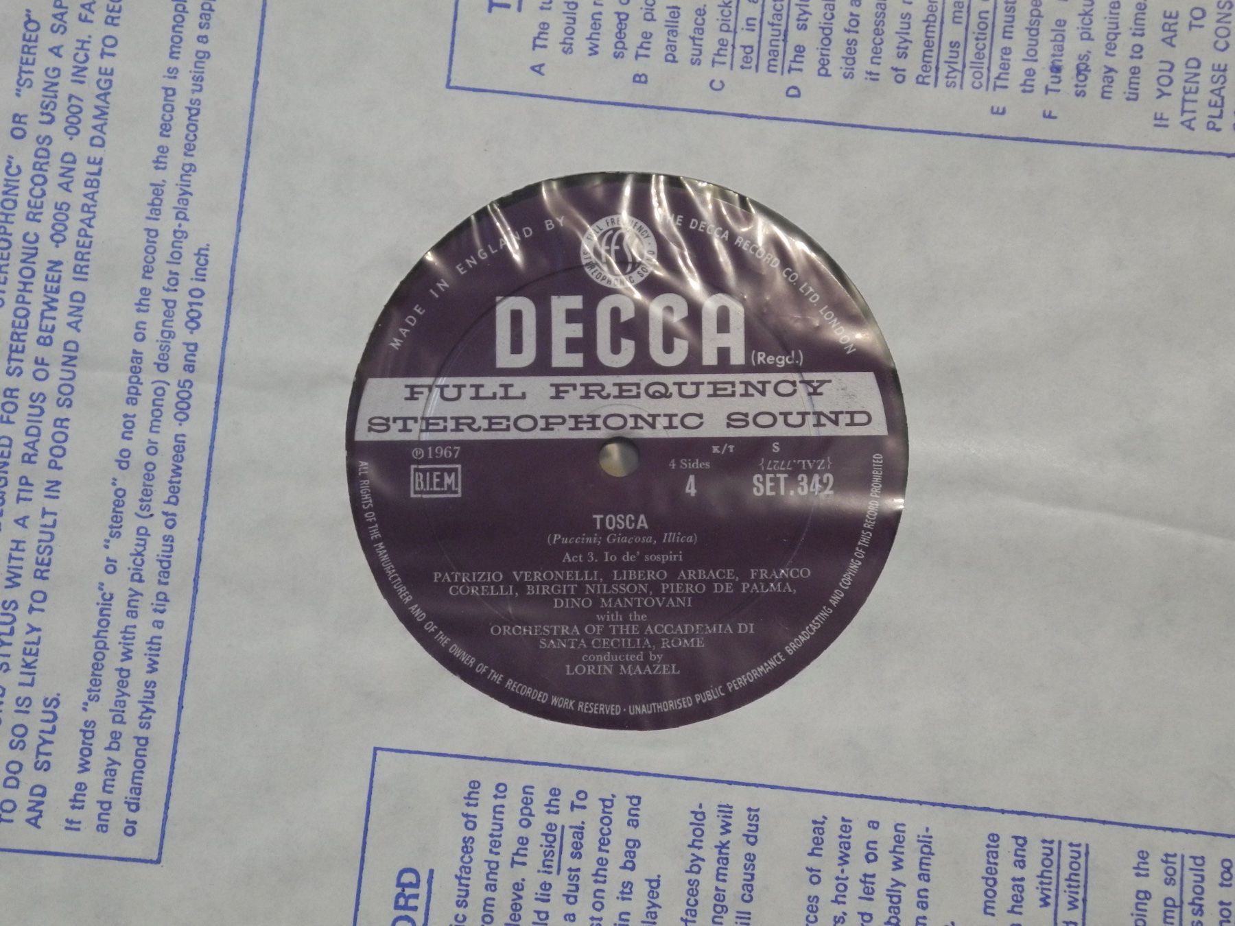 Vinyles: PUCCINI: TOSCA - MAAZEL/NILSSON / CORELLI - DECCA SET 341/2 – Neuf (Voir description) à Fahrwangen par Swirl2 2