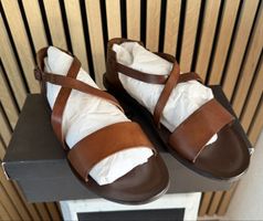 Elegante ZIGN Leder-Sandalen braun Gr. 39 zu verkaufen