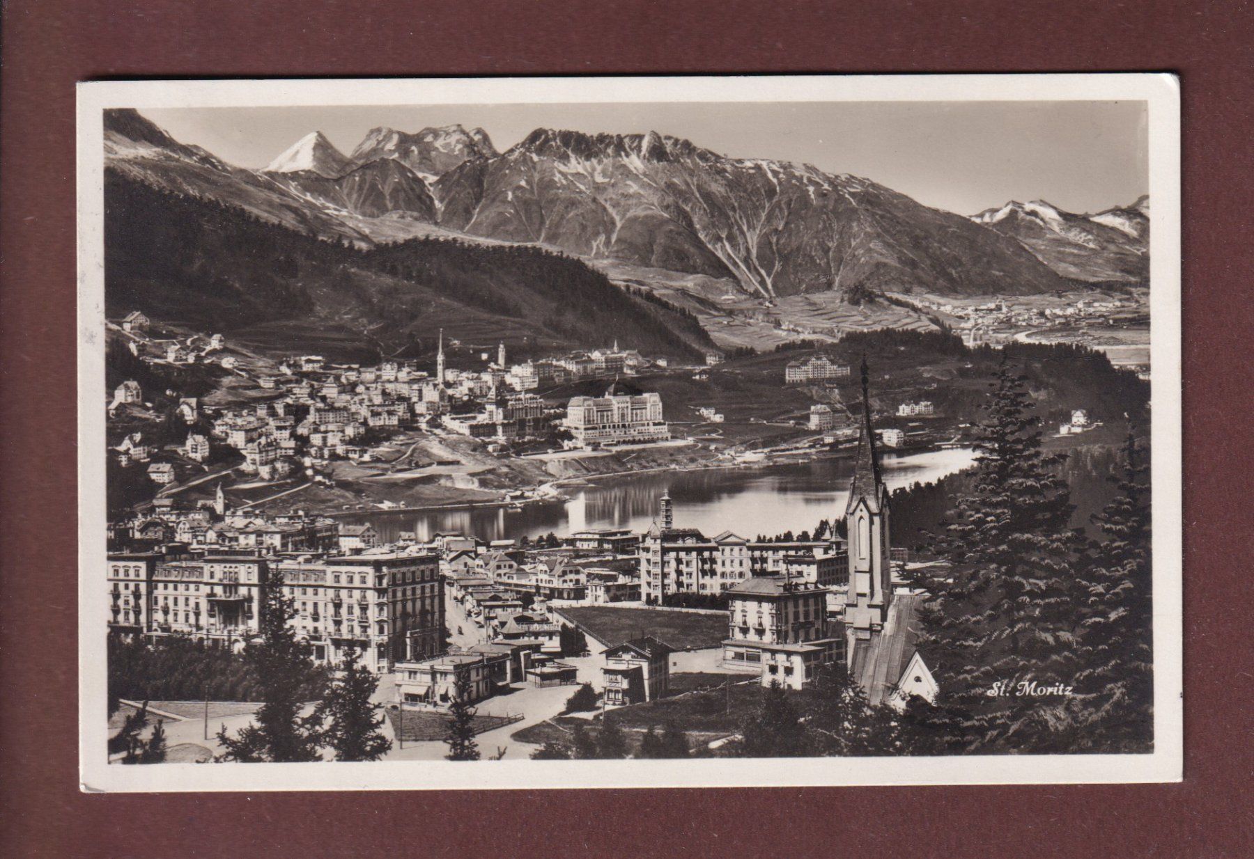 Ansichtskarten: ST. MORITZ - 1929 – Gebraucht aus Pully von nicecards-shop