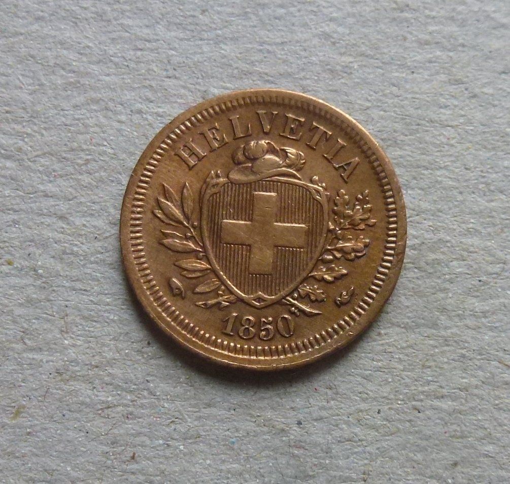 Tutti le monete: ++ 1 Rappen 1850, gute Erhaltung – Usato da Walkringen venduto da Casablanca777