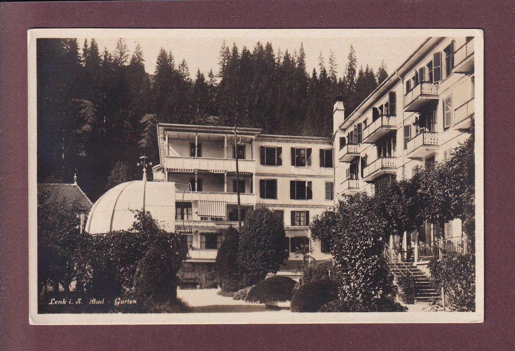 Cartes postales: LENK - Bad Garten – D'occasion à Pully par nicecards