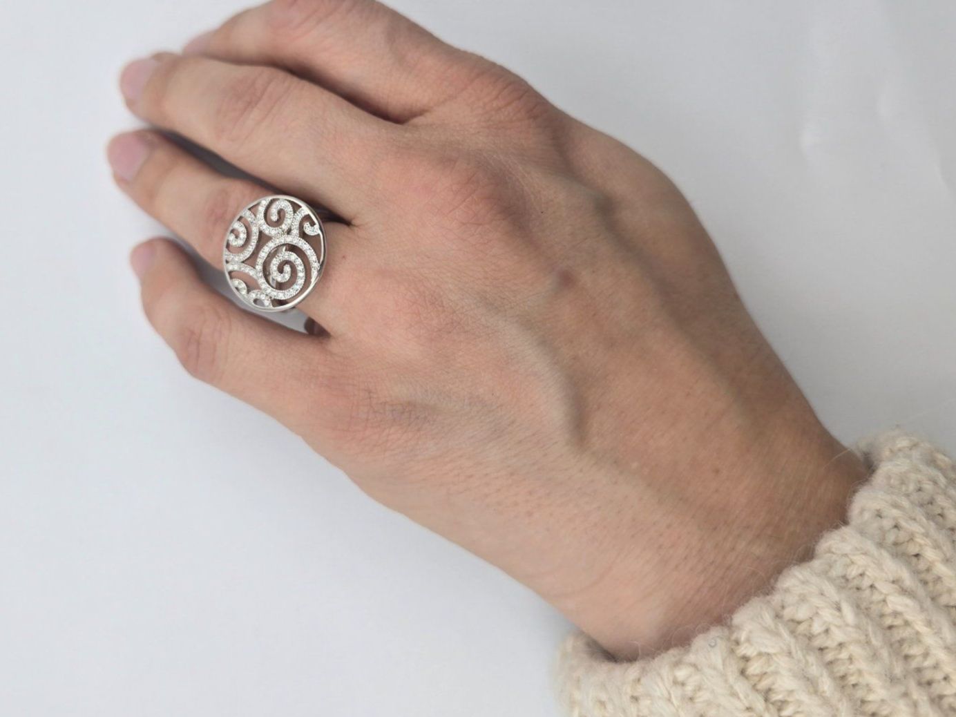 Anelli: Ring Silber 925 Zirkonia Gr. 54 – Nuovo e nell'imballaggio originale da Zug venduto da gold.schmuck 2