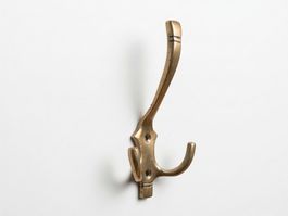 Patère vintage en bronze doré - solide et élégante!