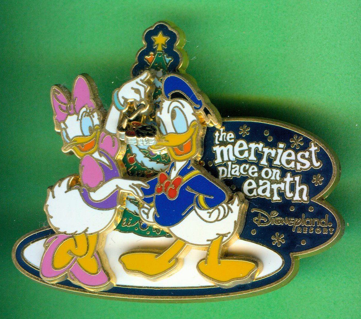Disney Placchette & Badge: Disney   DONALD & DAISY  Weihnachten – Usato da Winterthur venduto da Sammleroase