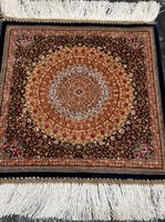Wunderschönen kleinen Teppich Seide 39X42