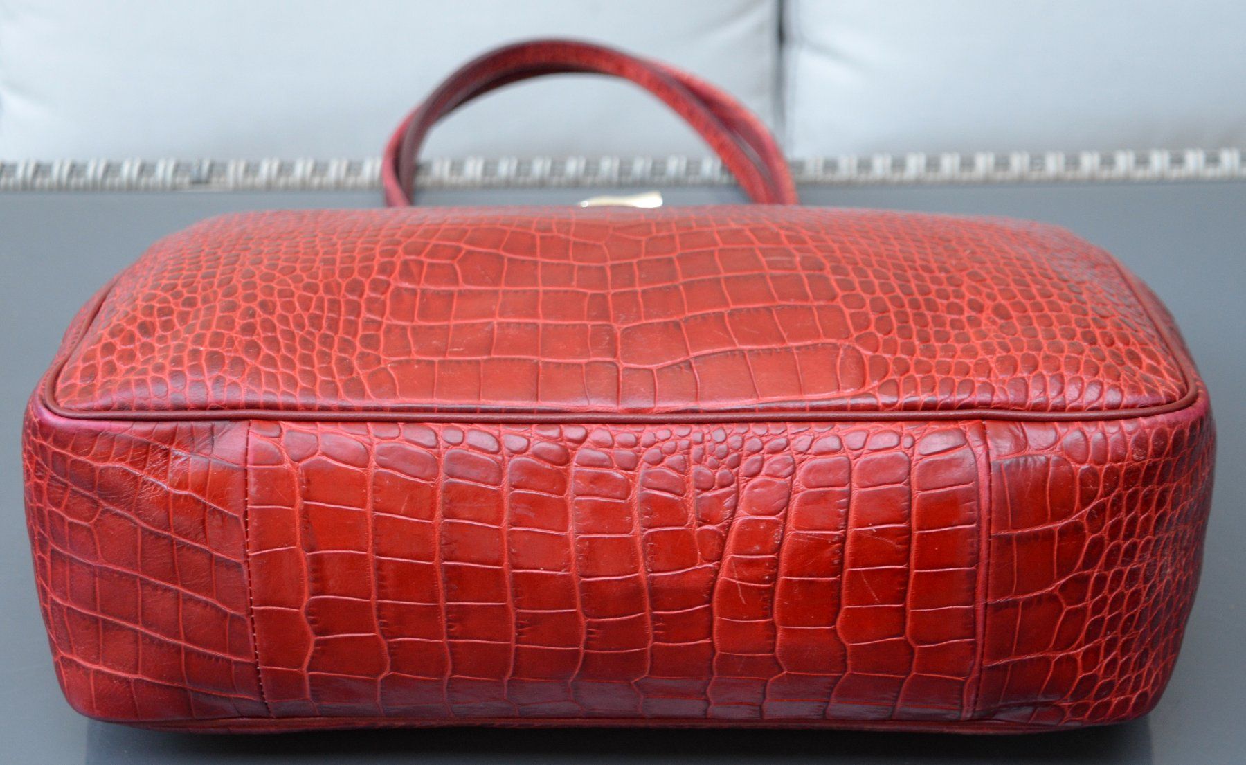 Longchamp Borse da donna: Longchamp Croco-Embossed Roseau Tasche / sac – Usato da Collonges venduto da Auganien 6