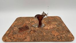 Elefant - Glas braun Kunsthandwerk mundgeblasen Einzelstück
