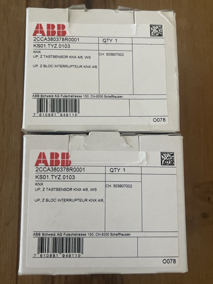 ABB Schalter: ABB SIDUS KNX Tastsensor 4/8 KS01.TYZ.0103 – Neu (gemäss Beschreibung) aus Zürich von ila_nbb6