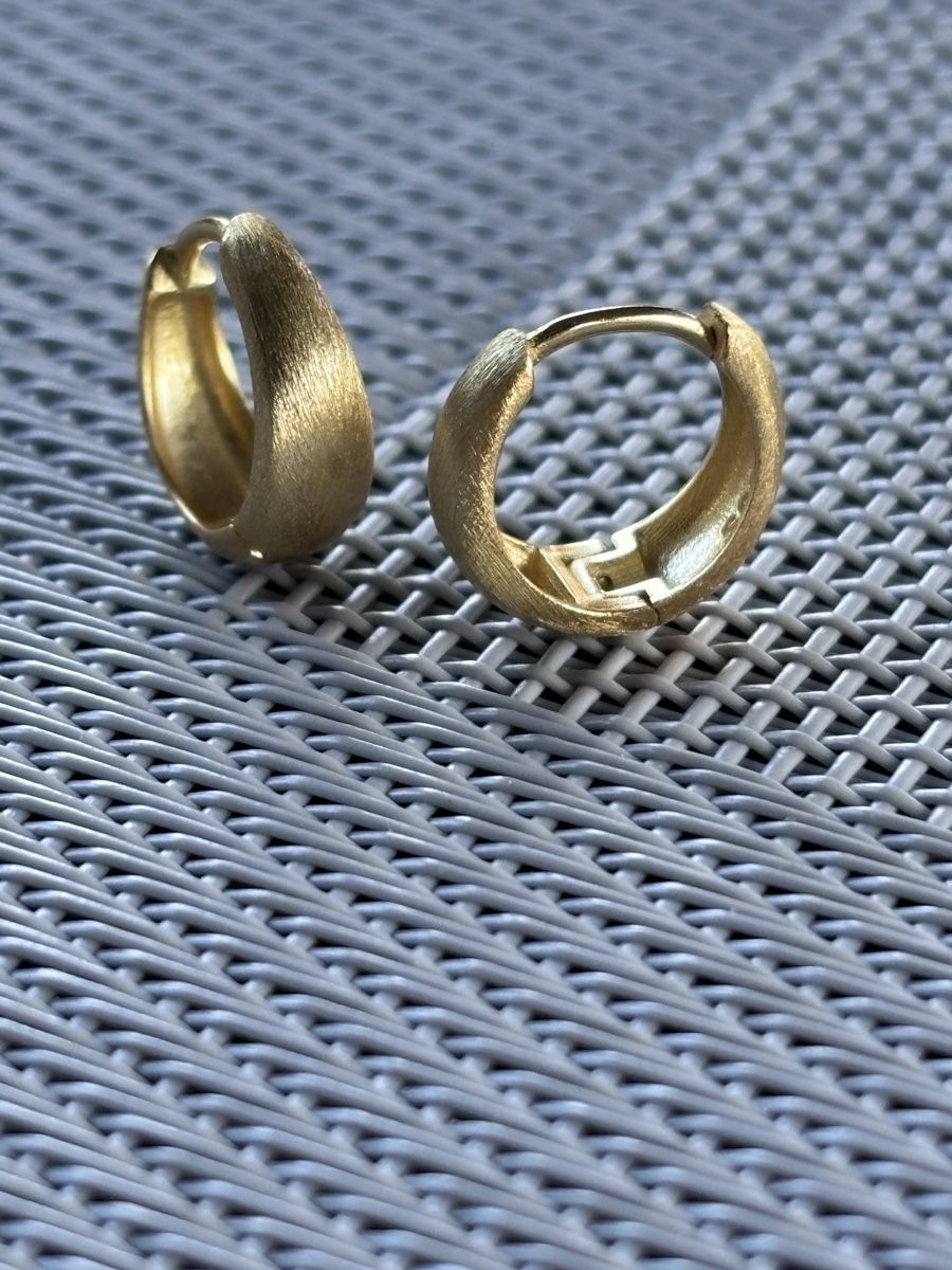 Ohrringe & -stecker: Small 925 silver hoops. Gold plated. 9 mm Size. – Neu (gemäss Beschreibung) aus Dübendorf von S1973E 1
