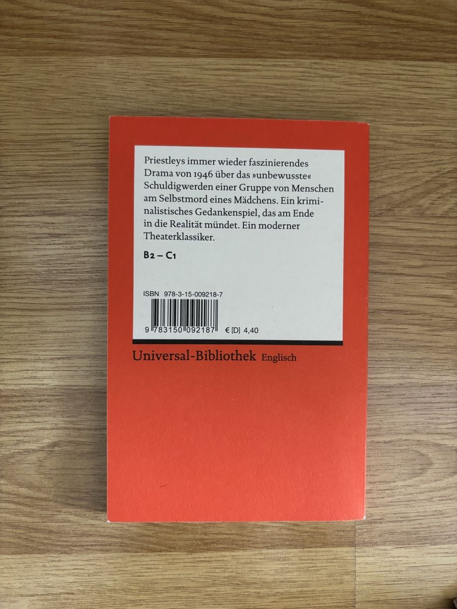 Bücher: An Inspector Calls – Gebraucht aus Chur von joa_l6tb 1