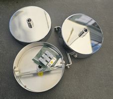 3 Stk Deckel Lampe verchromt NEU