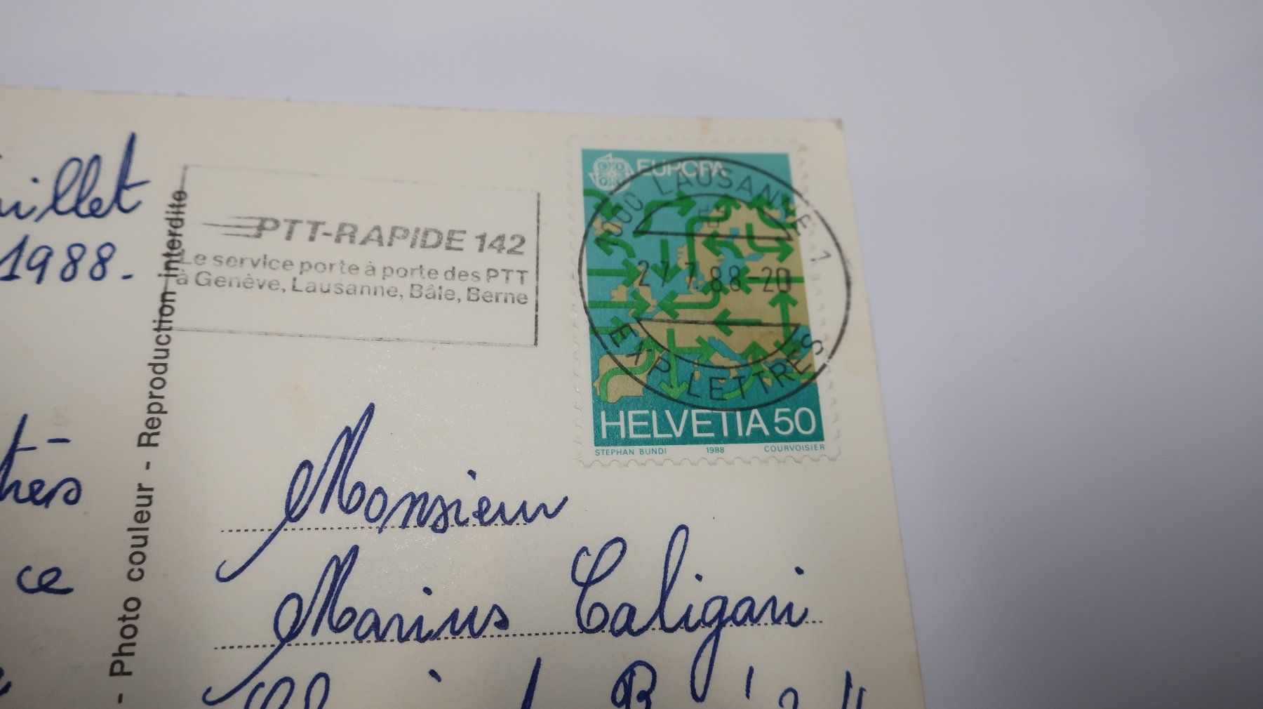 Ansichtskarten: Bussigny vue générale  1988 – Gebraucht aus Cormoret von Pascalll2001 4