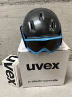 Kinder-Skihelm + Brille Uvex, Grösse 51-55