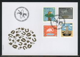 2019, FDC, Sondermarken Tierisch um die Welt (Nr. 1741–1744)