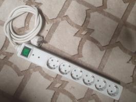 6X SCHUKO STECKLEISTE mit SCHALTER