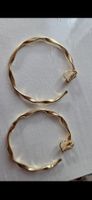 Goldfarbige Creolen Ohrringe Clip Ohrschmuck