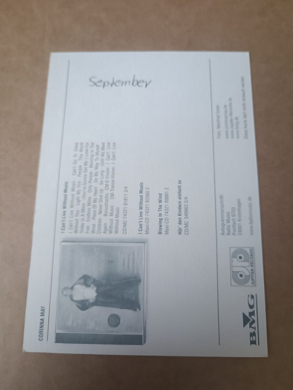 Autografi: Corinna May - handsigniert – Usato da Menziken venduto da Artographs 1