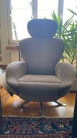 Sessel Drehstuhl Lounge Chair Stoff grau guter Zustand