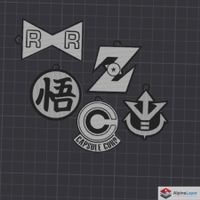 Dragon Ball - Saiyan Royal Family Keychain - 3D Printed