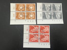 CH 1973 Viererblock 537/539/540 Serie  Erstag  (5502)