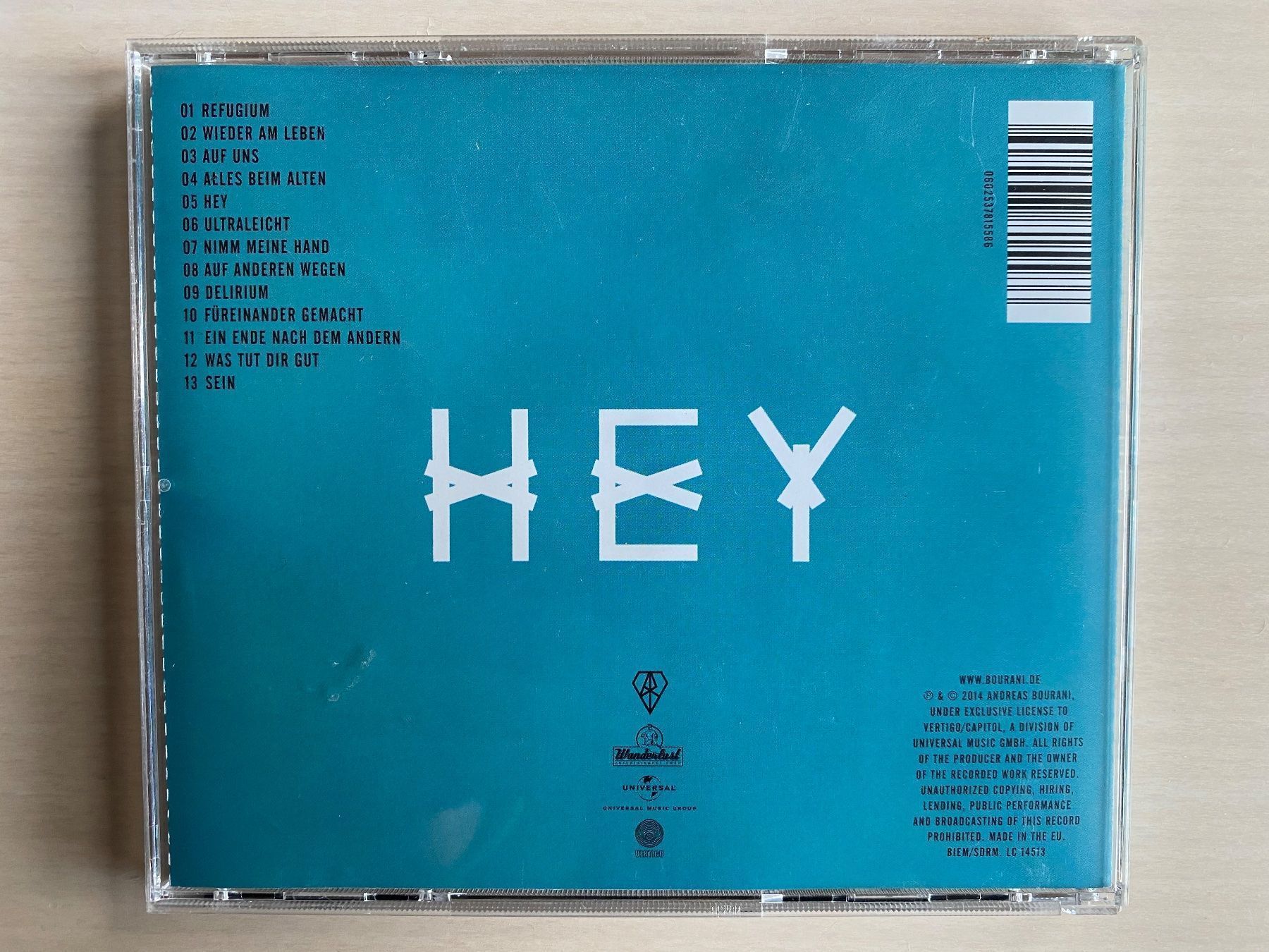 CDs: Andreas Bourani - Hey – D'occasion à Oberried Brienz par Chyara 1