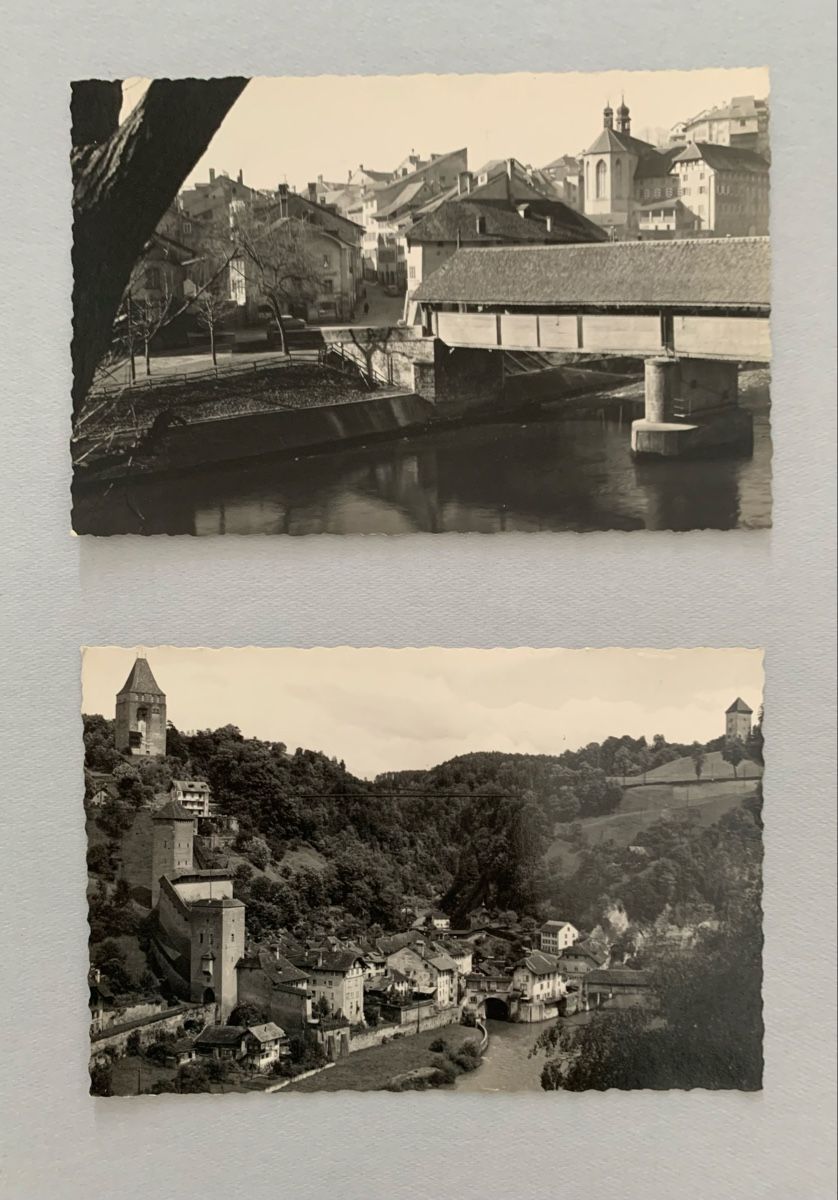 Cartoline postali:  Ansichtskarten Schweiz - Auquartier und Galterntal Freiburg – Usato da Düdingen venduto da polytropon_5
