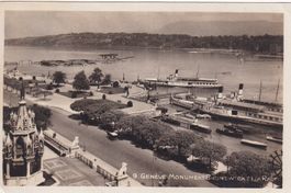 Genève Monument Brunswick et la rade  1926