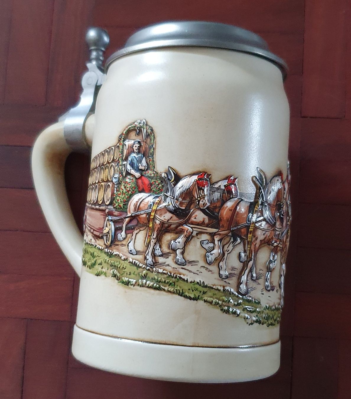 Bicchieri: 4 Bierkrüge mit Zinndeckel – Usato da Kreuzlingen venduto da Rschweiz1 2