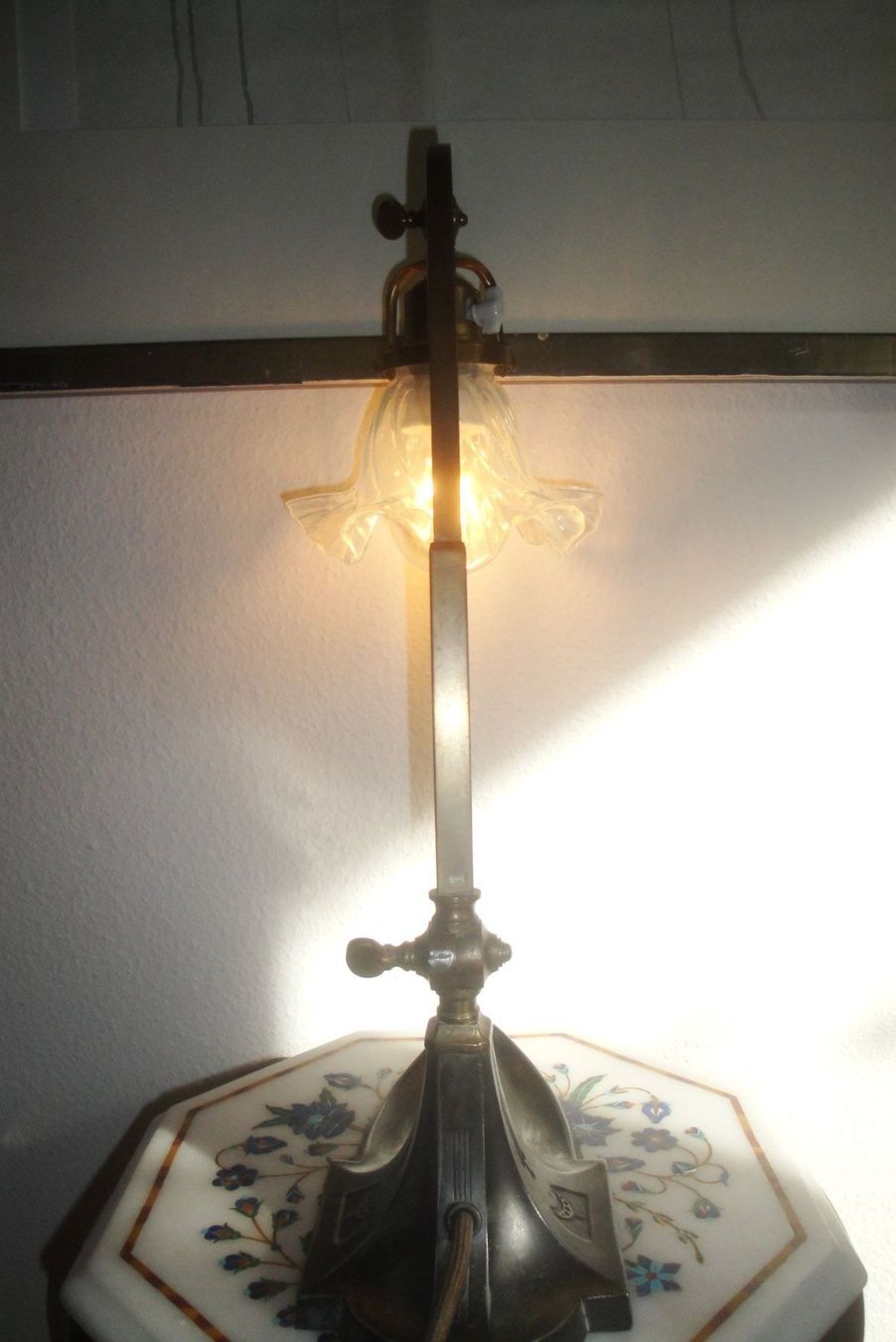 Lampen: Jugendstil Tischleuchte Opalglas – Gebraucht aus Zürich von Paykan 3