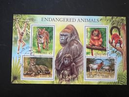 Endangered Animals Irland 1999 Block Erstag (A908)
