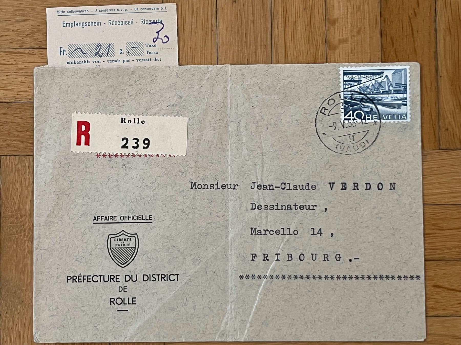 Tutti i francobolli: Préfecture du District du Rolle, 1958 – Usato da Romanshorn venduto da luxcollect