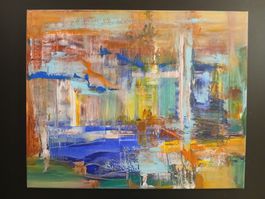 Bündiges Gemälde auf Leinwand 50x40 cm, Unikat!!!