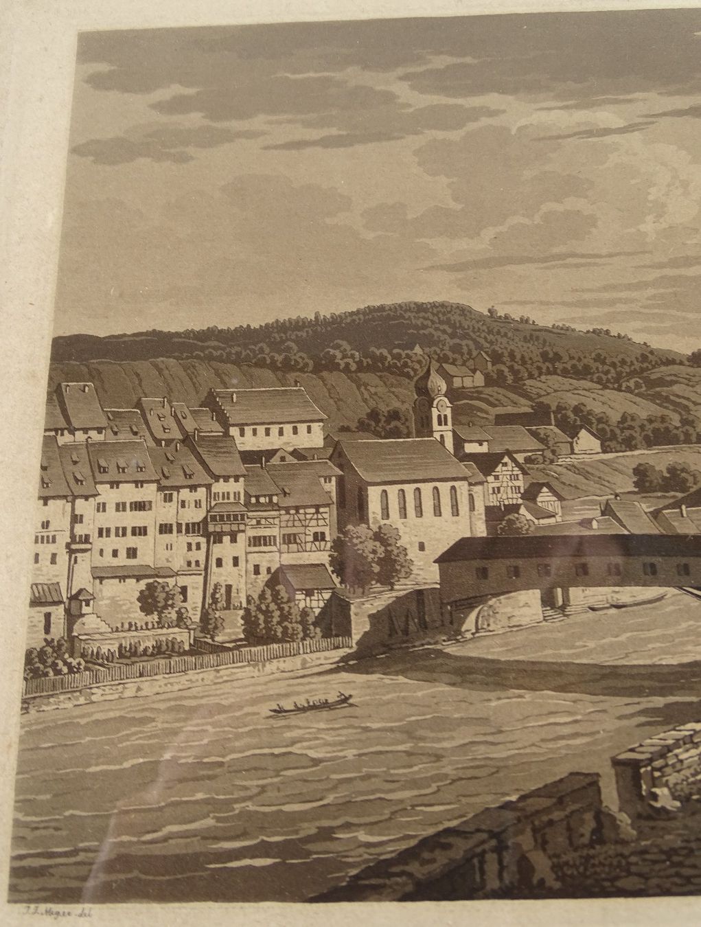 Incisioni: EGLISAU, AQUATINTA 1829 – Usato da Grüningen venduto da Kartensammler 3