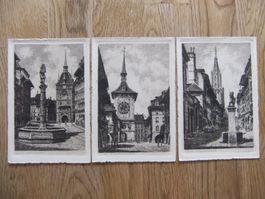 3 x Original Radierung Handabzug Bern