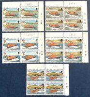 1991 Man - Grossbritannien Viererblock Satz** Rettungsboote