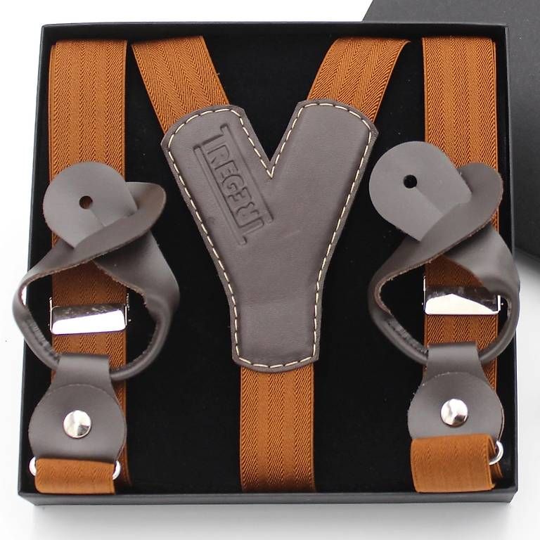 Altro in  Abbigliamento & Accessori: Hosenträger cognacbraun  Lederlaschen  TREGER C19 – Usato da Goldau venduto da locherrogerio