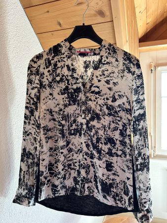 Bluse von QS/Zalando schwarz/weiss, Gr. S