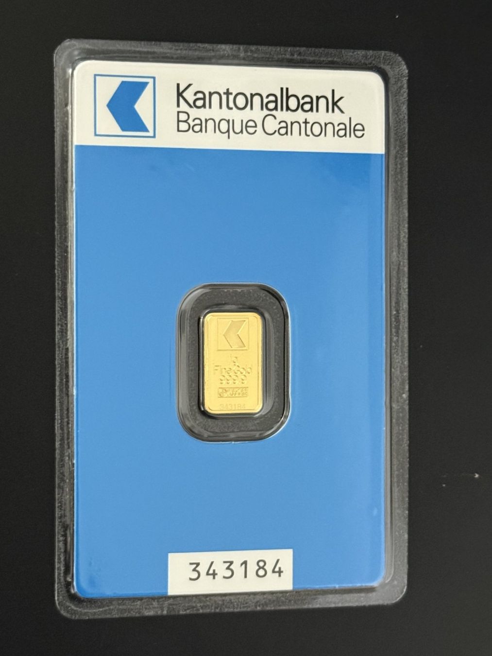 Metalli preziosi: Goldbarren 1g Kantonal Bank – Nuovo e nell'imballaggio originale da Untersiggenthal venduto da byiggy