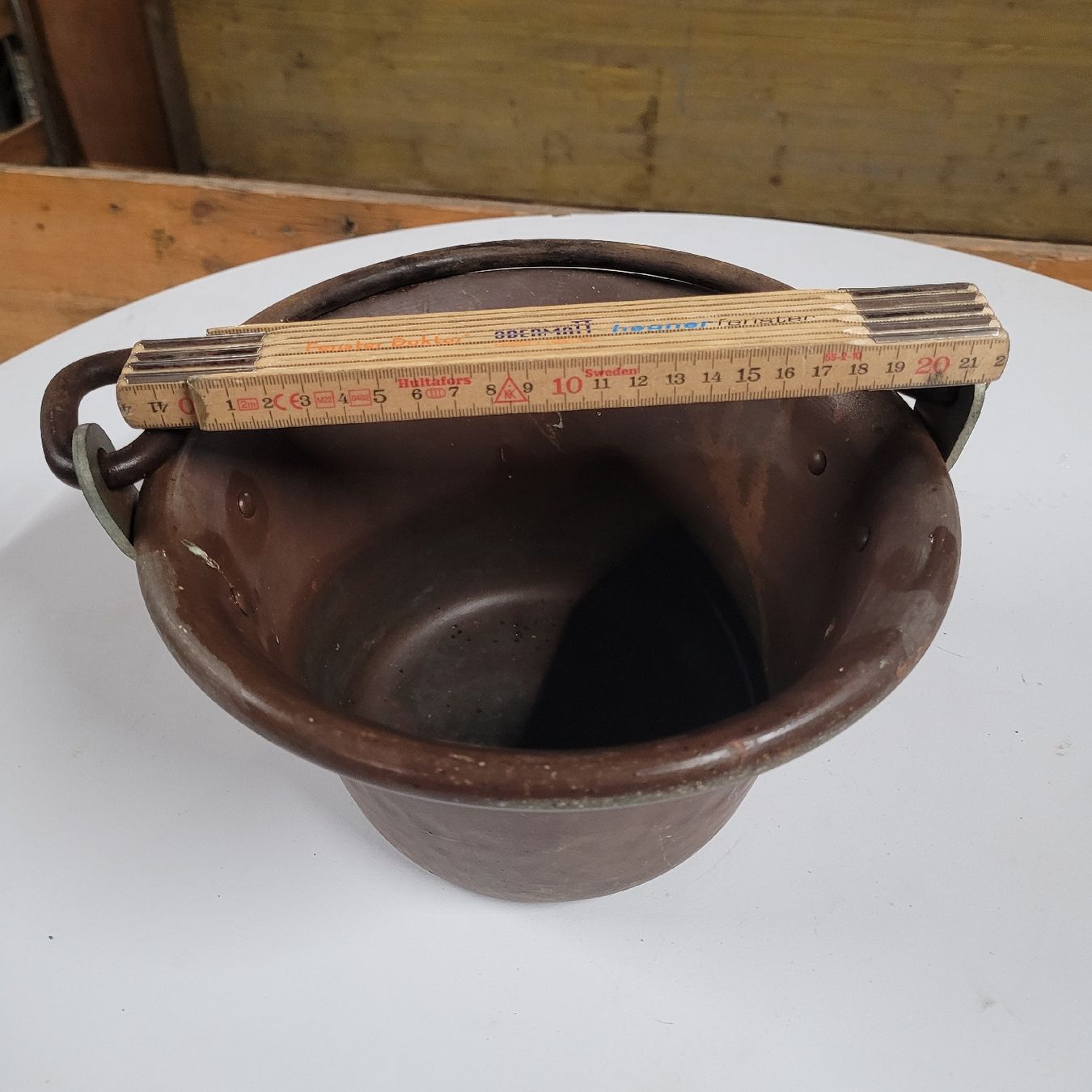 Pentole: antiker Kupfertopf kupferkessi – Usato da Reichenburg venduto da AK307 2
